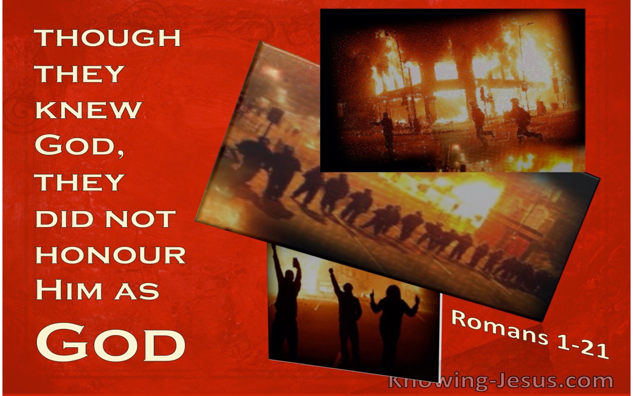 Romans 1:21 They Did Not Honour God Or Give Thanks (beige)